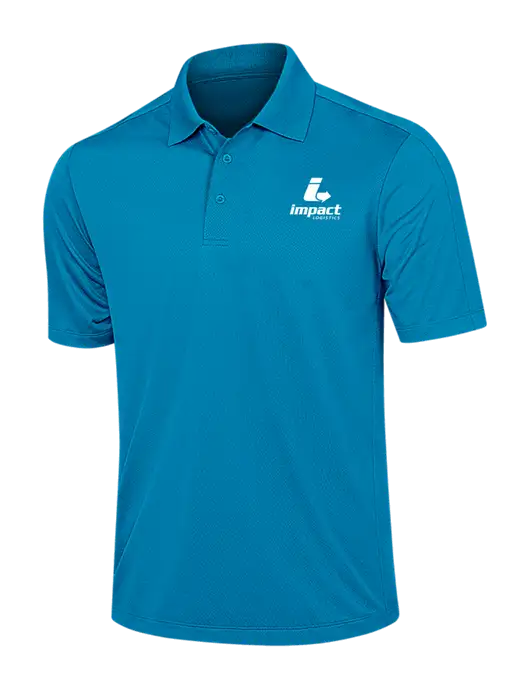 Sapphire Blue Diamond Textured Jacquard Polo w/Impact Logistics Logo