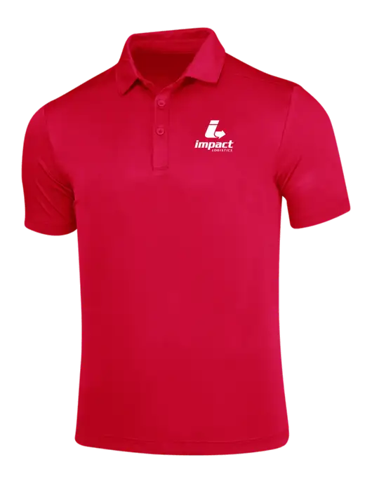 True Red Posi-UV Pro Polo w/Impact Logistics Logo