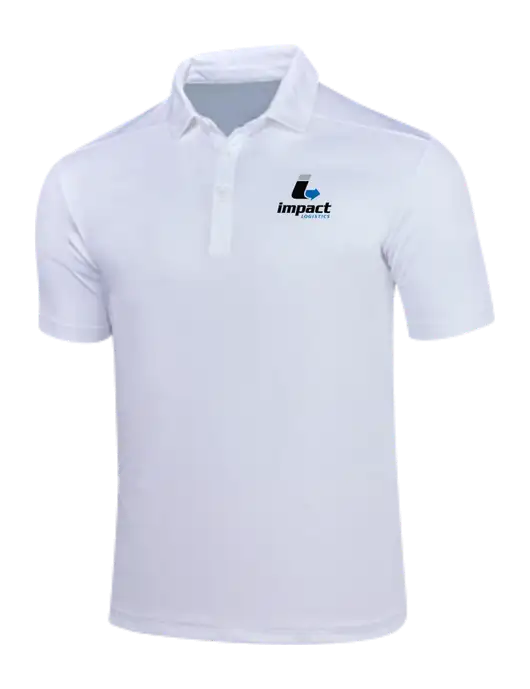 White Posi-UV Pro Polo w/Impact Logistics Logo