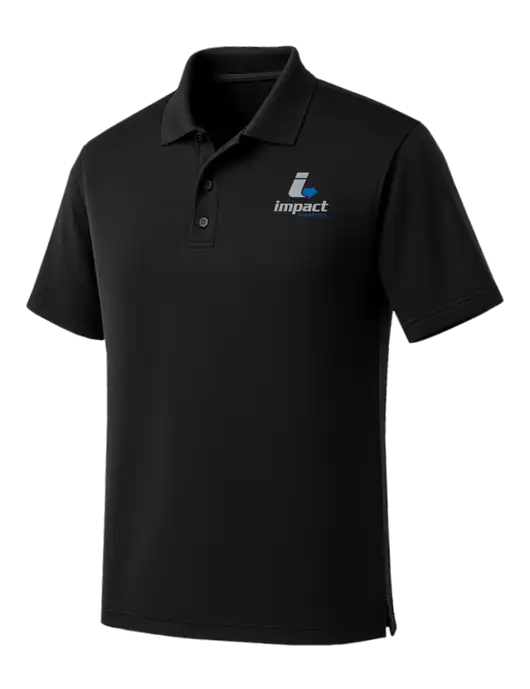 Black Dry Zone UV Micro Mesh Polo w/Impact Logistics Logo