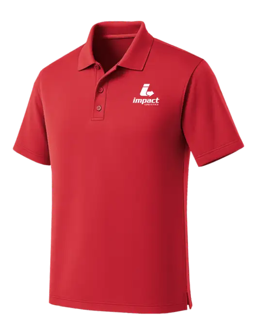 Red Dry Zone UV Micro Mesh Polo w/Impact Logistics Logo