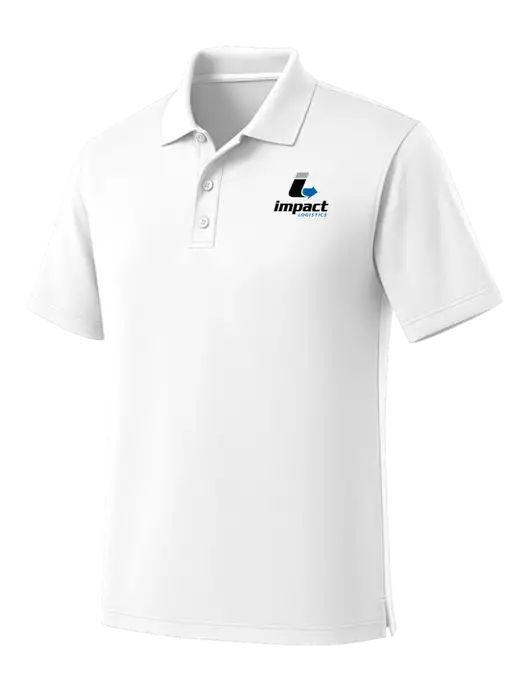 White Dry Zone UV Micro Mesh Polo w/Impact Logistics Logo