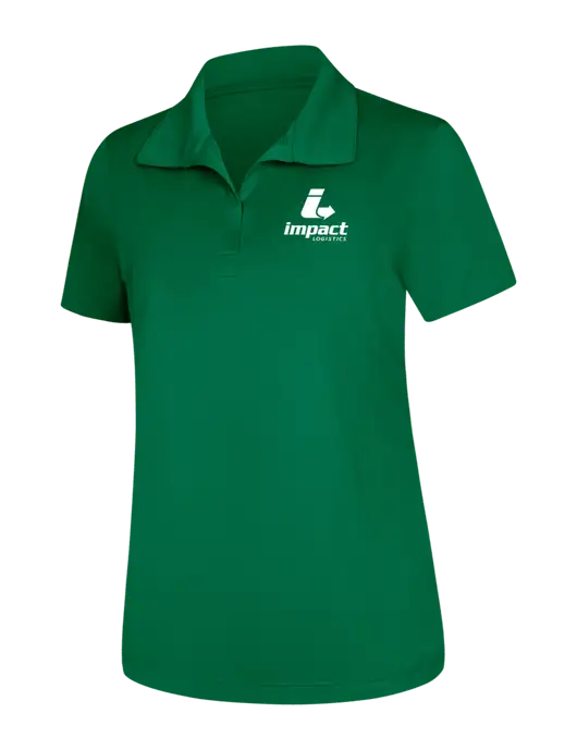 Womens Kelly Green Micropique Sport-Wick Polo w/Impact Logistics Logo