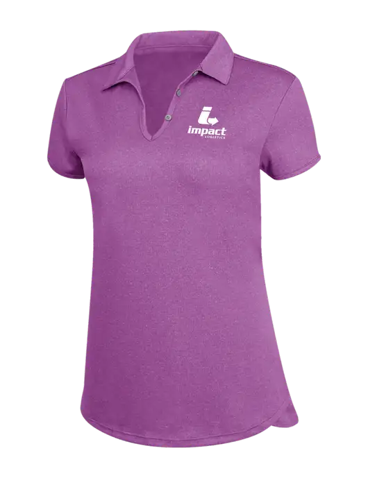 Womens Very Light Purple Trace Heather Polo w/Impact Logistics Logo