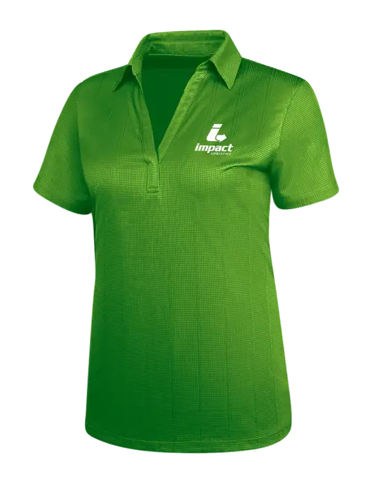 Kelly Green Womens Performance Fine Jacquard Polo w/Impact Logistics Logo