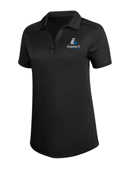 Womens Black Diamond Jacquard Polo w/Impact Logistics Logo
