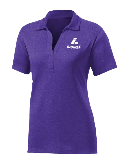 Womens Purple Heather Contender Polo w/Impact Logistics Logo