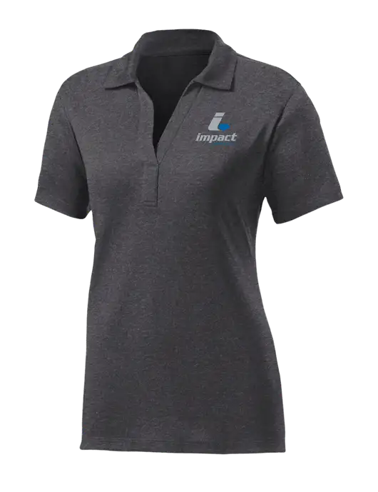 Womens Dark Grey Heather Contender Polo w/Impact Logistics Logo