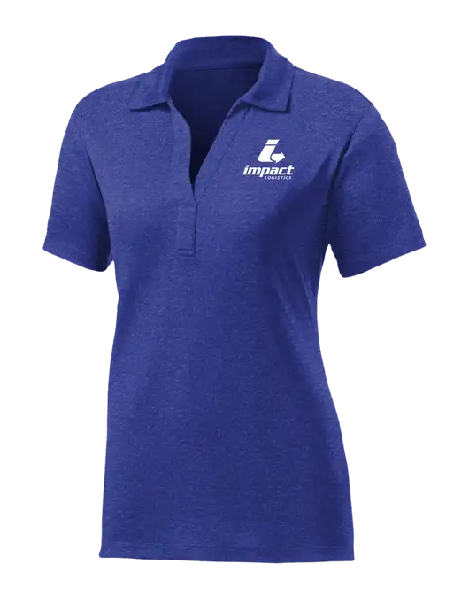 Womens Dark Royal Heather Contender Polo w/Impact Logistics Logo