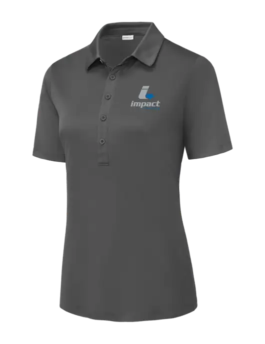 Dark Smoke Grey Womens Posi-UV Pro Polo w/Impact Logistics Logo