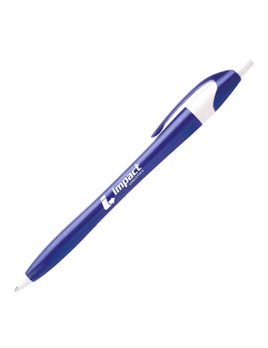 Novella Royal/White Executive Pen - Blue Ink w/Impact Logistics Logo