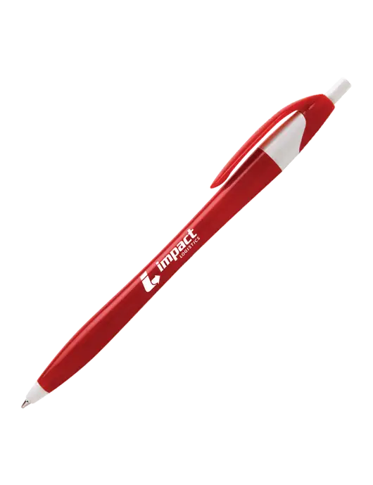Novella Red/White Executive Pen - Blue Ink w/Impact Logistics Logo