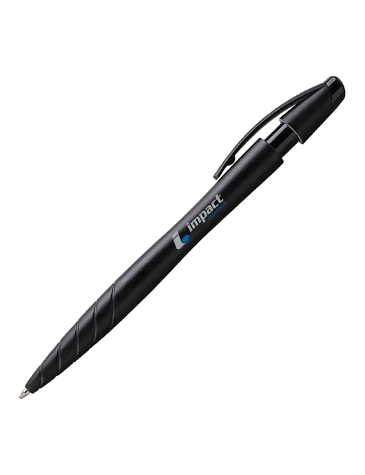 Awali Black Metallic Pen - Black Ink w/Impact Logistics Logo