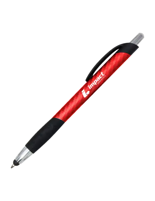Sunray Red Stylus Pen - Black Ink w/Impact Logistics Logo