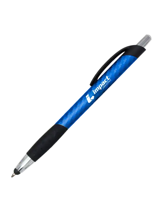 Sunray Blue Stylus Pen - Black Ink w/Impact Logistics Logo