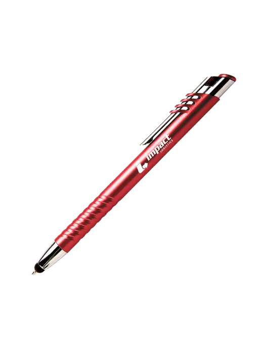 Schirhart Red Stylus Pen - Blue Ink w/Impact Logistics Logo