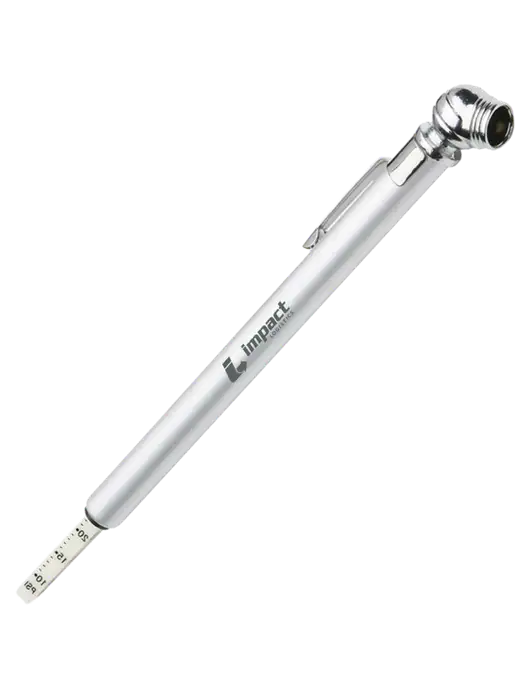 Quick View Silver Tire Gauge w/Impact Logistics Logo