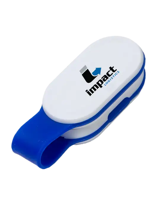 Magna Clip Blue Personal Safety Light w/Impact Logistics Logo