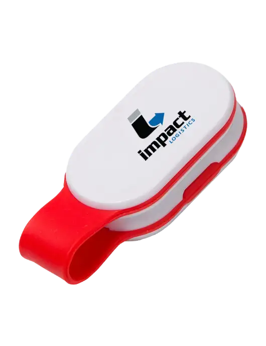 Magna Clip Red Personal Safety Light w/Impact Logistics Logo
