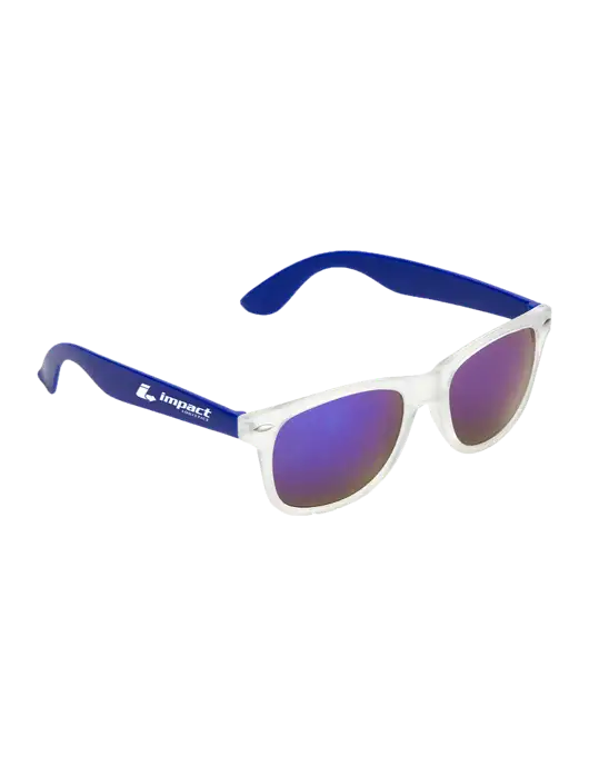 Key West Blue Mirrored Sunglasses w/Impact Logistics Logo