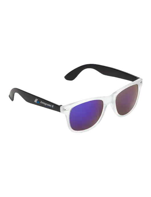 Key West Black Mirrored Sunglasses w/Impact Logistics Logo