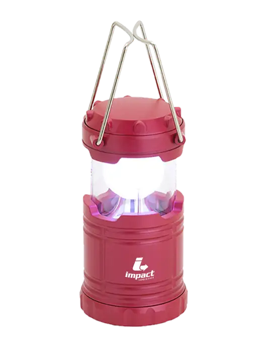 Red Mini Retro Lantern w/Impact Logistics Logo