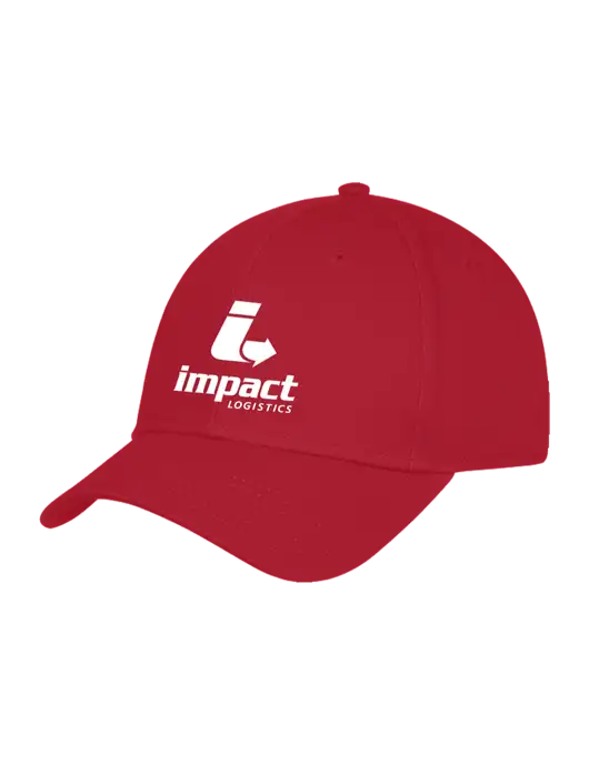 Red Structured Cap Hook & Loop w/Impact Logistics Logo
