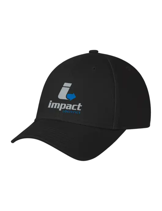 Black Structured Cap Hook & Loop w/Impact Logistics Logo