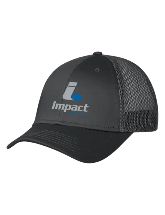 Charcoal Mesh Trucker Cap Snap Back w/Impact Logistics Logo