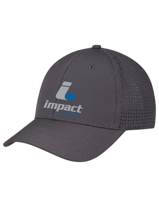 Charcoal Performance Stretchable Cap Hook & Loop w/Impact Logistics Logo