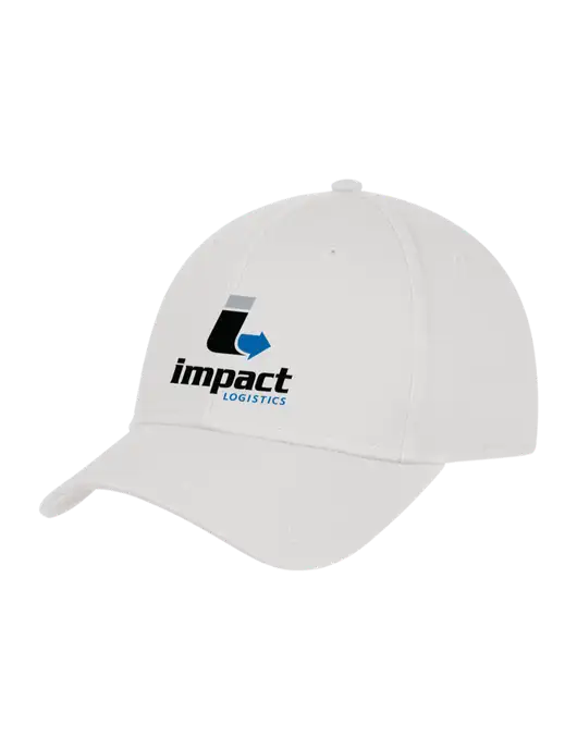 White Structured Cap Hook & Loop w/Impact Logistics Logo