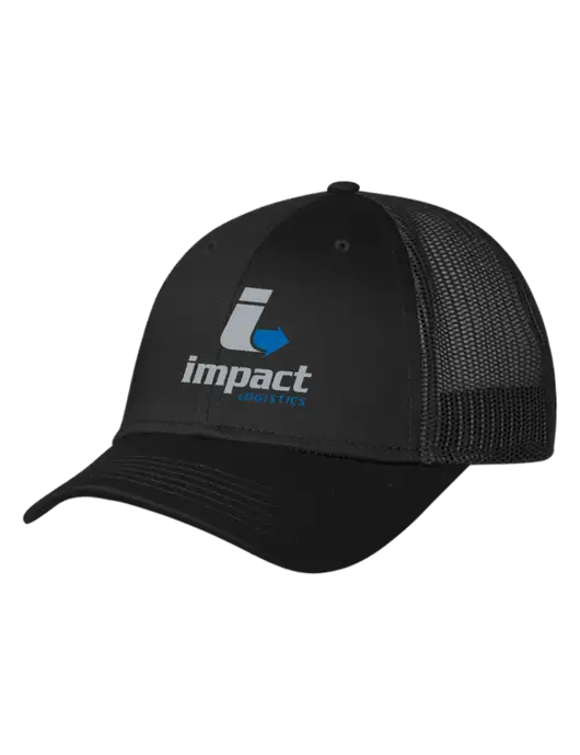 Black Mesh Trucker Cap Snap Back w/Impact Logistics Logo