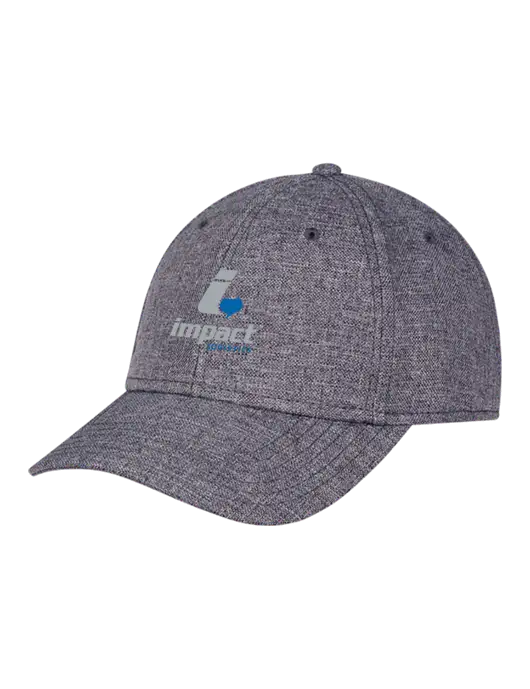 Heather Charcoal Structured Linen Look Cap Hook & Loop w/Impact Logistics Logo