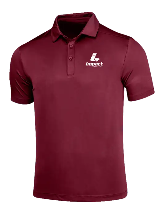 Maroon Posi-UV Pro Polo w/Impact Logistics Logo