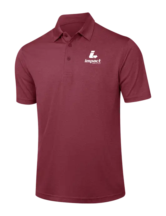 Cardinal Heather Contender Polo w/Impact Logistics Logo