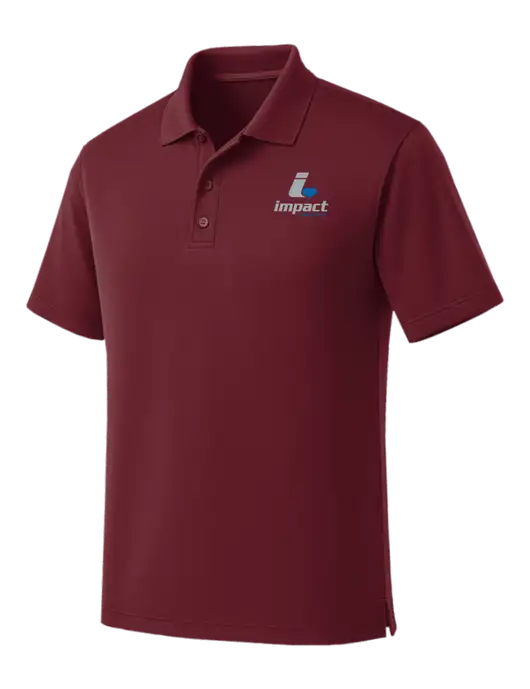 Maroon Dry Zone UV Micro Mesh Polo w/Impact Logistics Logo