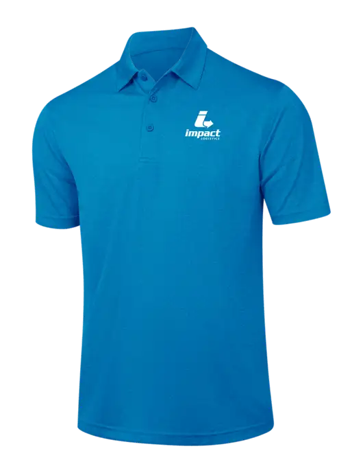 Sapphire Blue Heather Contender Polo w/Impact Logistics Logo