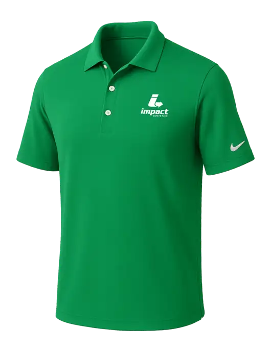 NIKE Kelly Green Dri-Fit Micro Pique Polo w/Impact Logistics Logo