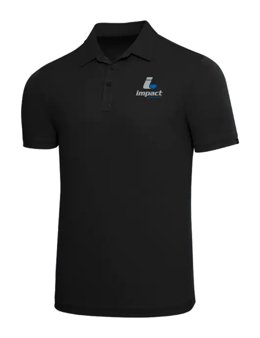 TravisMathew Black Solid Oceanside Polo w/Impact Logistics Logo
