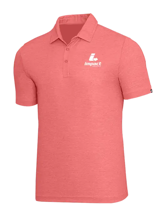 TravisMathew Red Heather Oceanside Polo w/Impact Logistics Logo