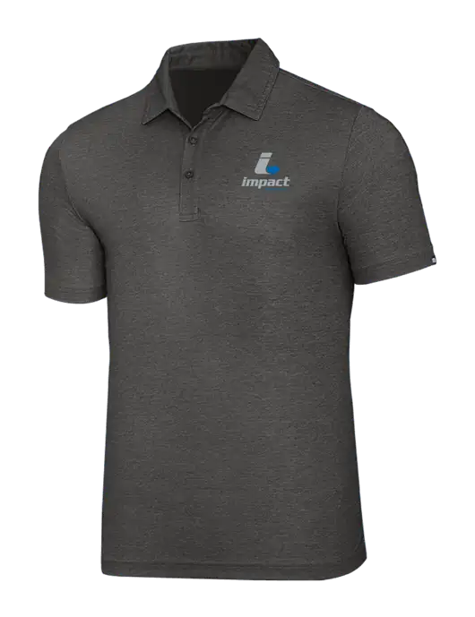 TravisMathew Black Heather Oceanside Polo w/Impact Logistics Logo