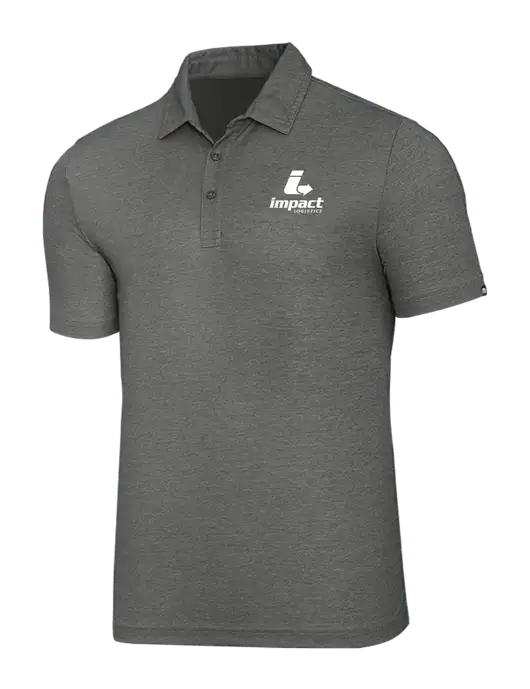 TravisMathew Grey Heather Oceanside Polo w/Impact Logistics Logo