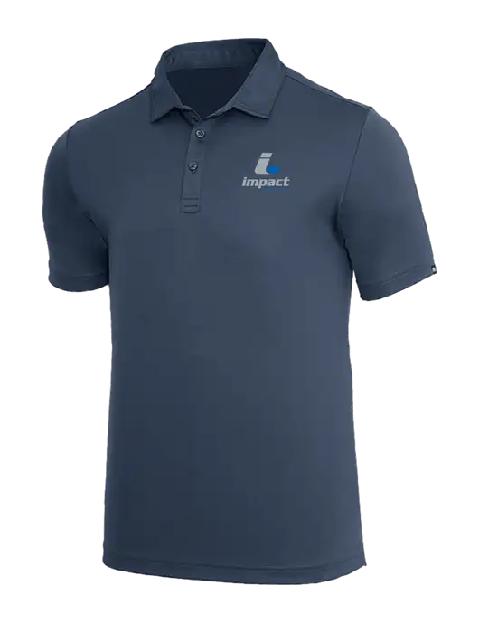 TravisMathew Dark Slate Blue Coto Performance Polo w/Impact Logistics Logo