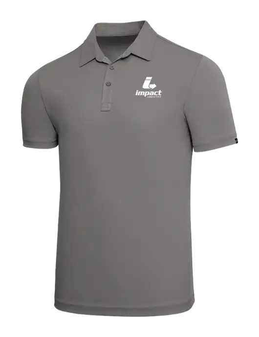 TravisMathew Grey Solid Oceanside Polo w/Impact Logistics Logo