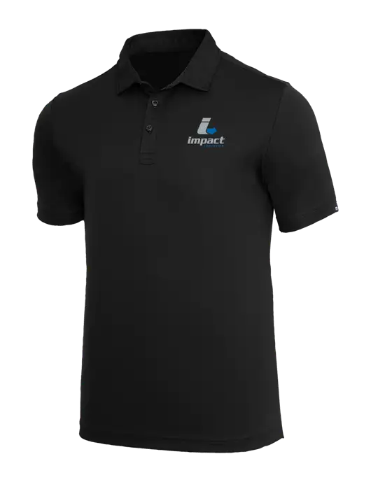 TravisMathew Black Coto Performance Polo w/Impact Logistics Logo
