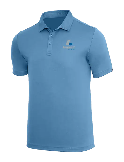 TravisMathew Dark Carolina Blue Coto Performance Polo w/Impact Logistics Logo