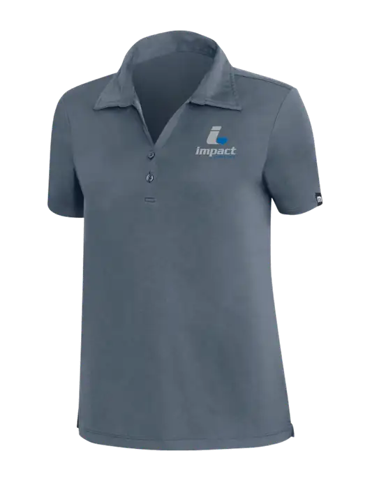 TravisMathew Dark Slate Blue Womens Coto Performance Polo w/Impact Logistics Logo