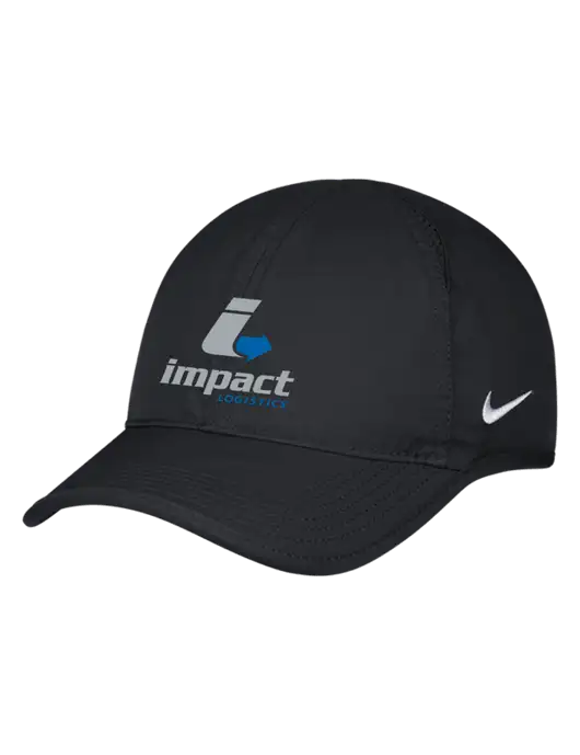 Nike Black Featherlight Cap w/Impact Logistics Logo