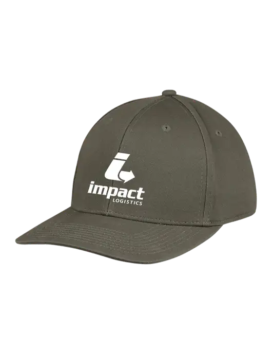 Premium Modern Structured Twill Olive Snapback Cap w/Impact Logistics Logo