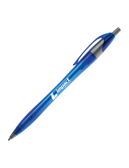 Novella Translucent Blue/Silver Jewel Pen - Blue Ink w/Impact Logistics Logo